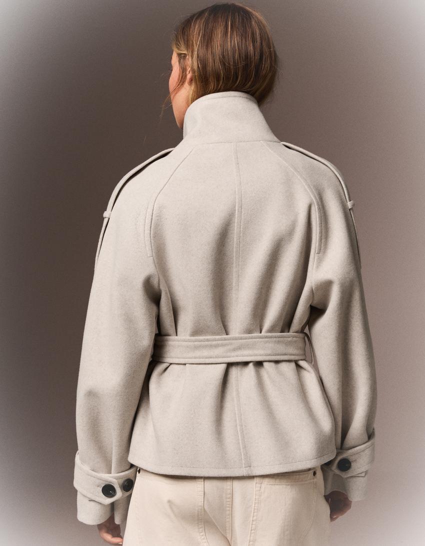 Elvéra | Funnel-Neck Trench Jacket