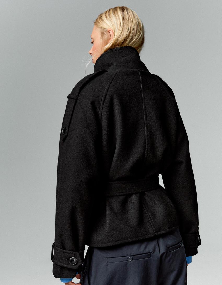 Elvéra | Funnel-Neck Trench Jacket