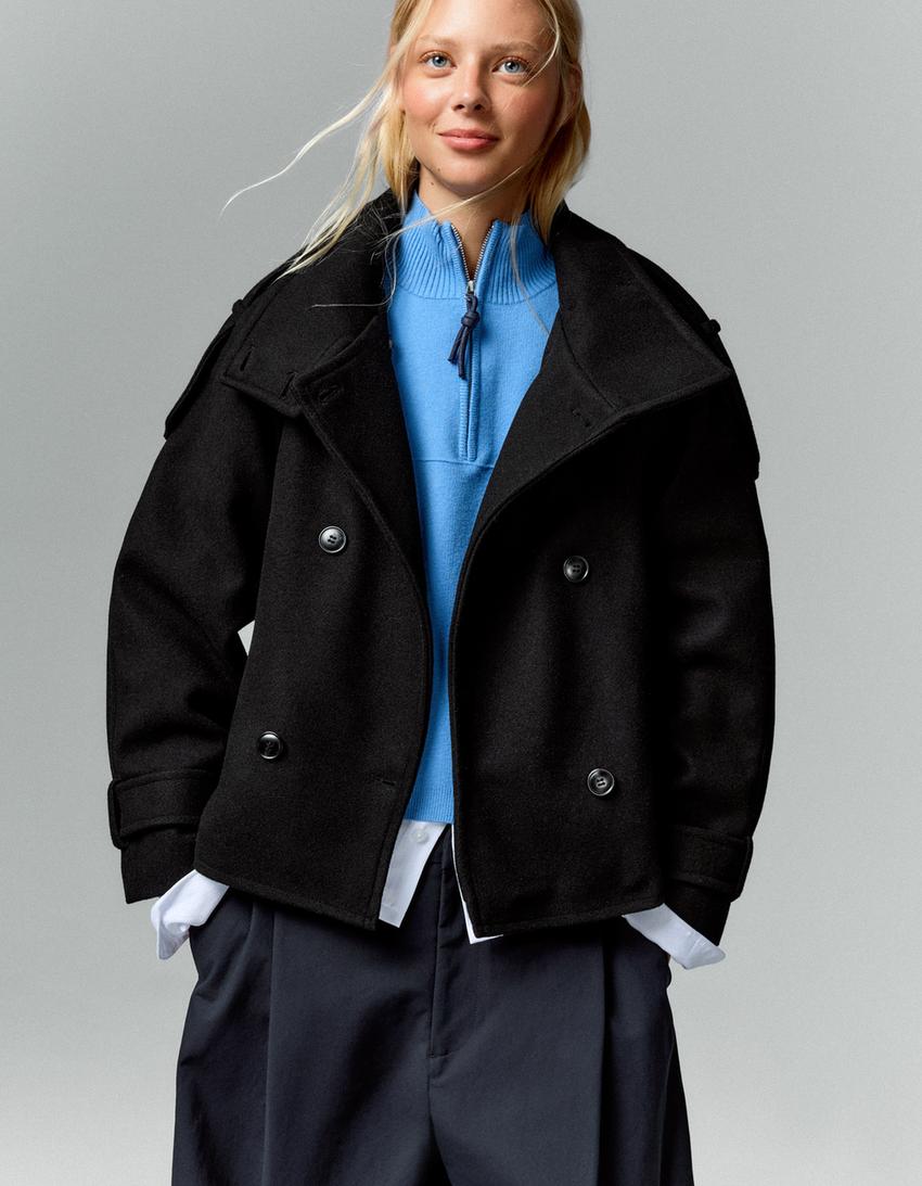 Elvéra | Funnel-Neck Trench Jacket