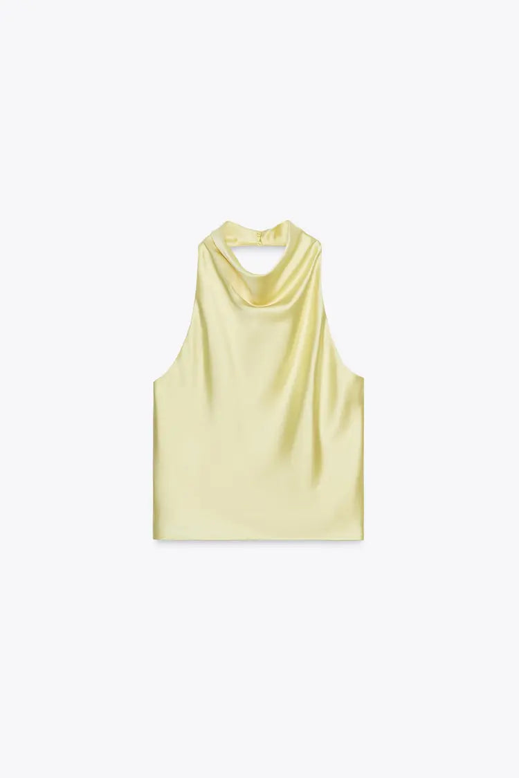 Noor Satin Neck Top