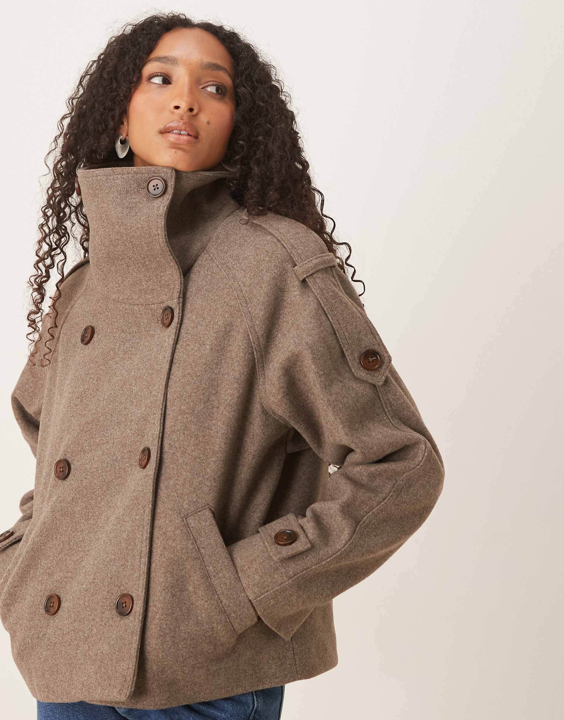 Avélie Funnel-Neck Coat
