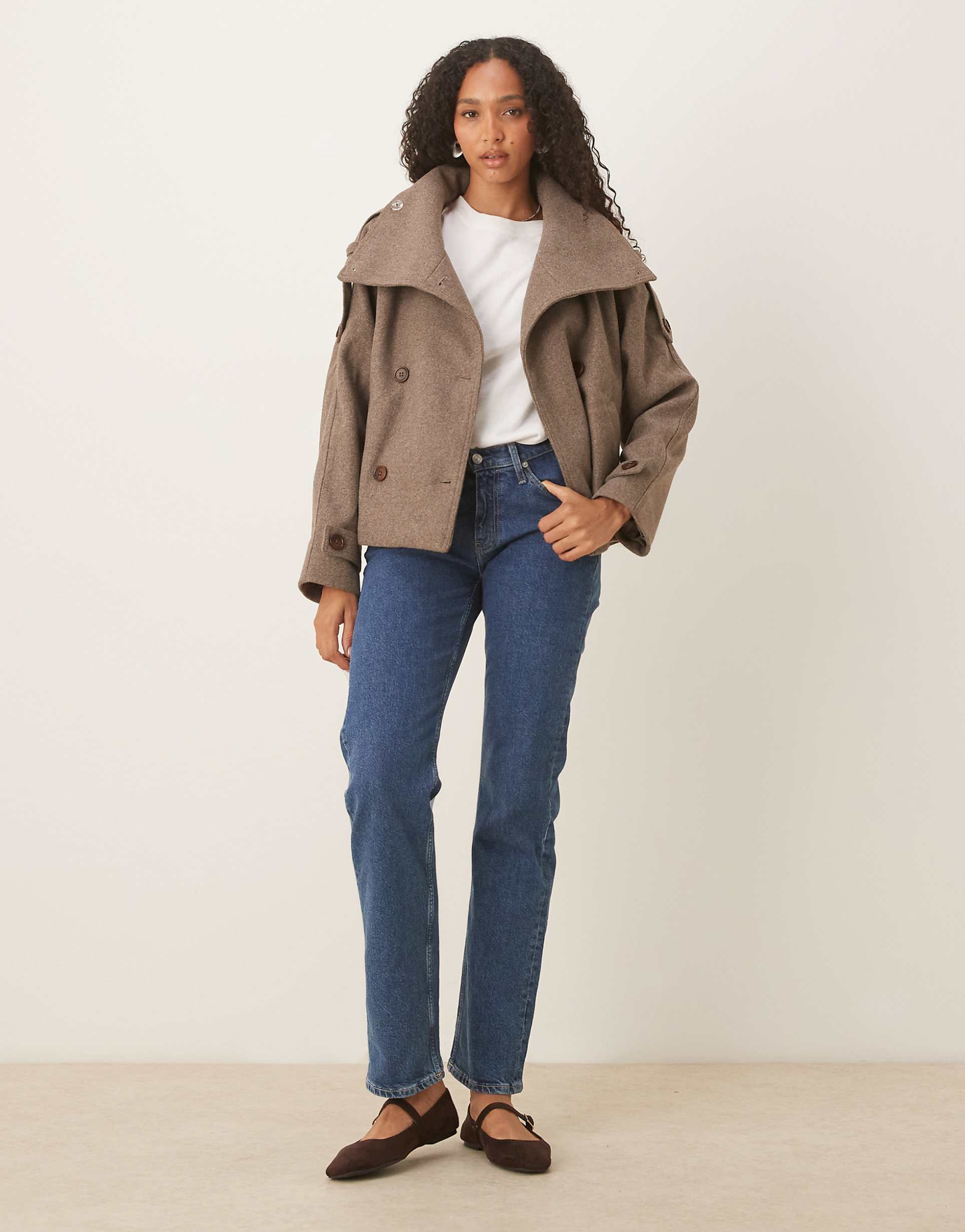 Avélie Funnel-Neck Coat