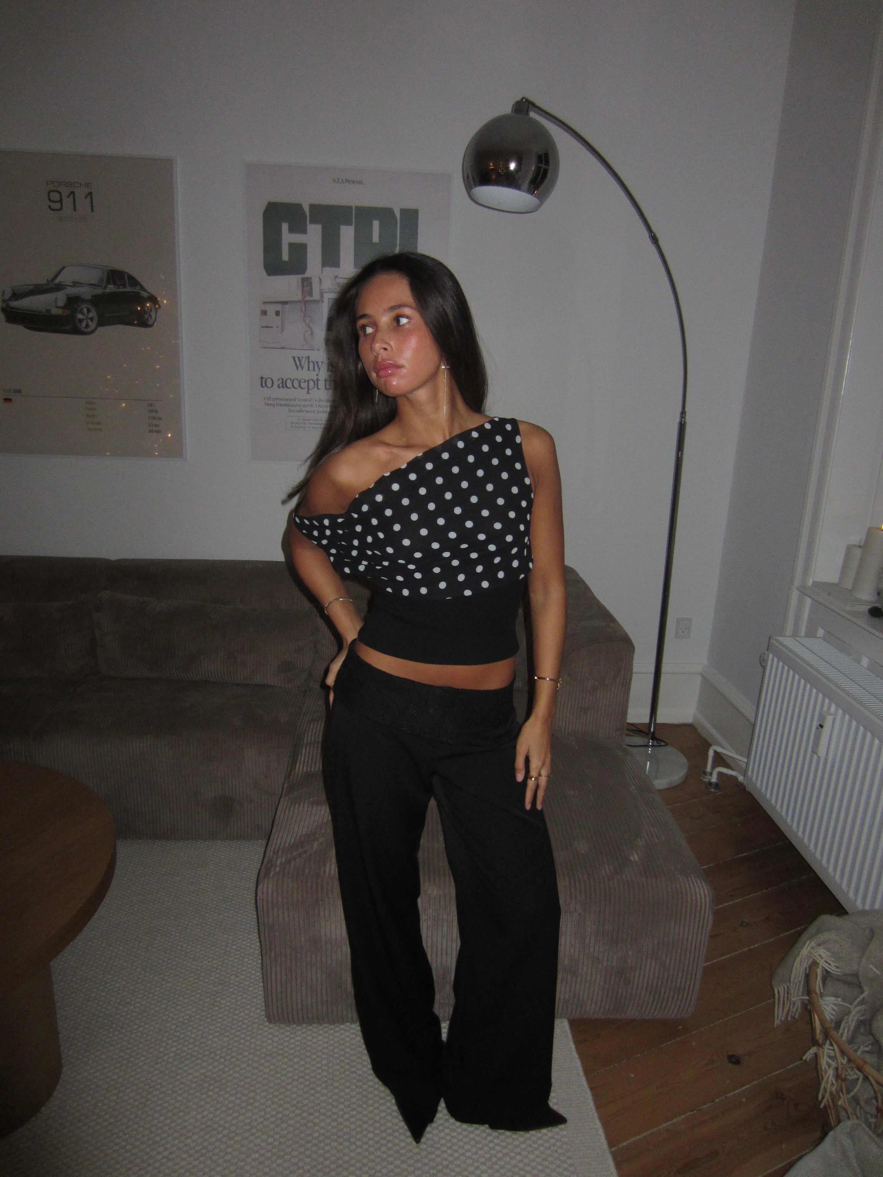 Livia Polka Dotted Top