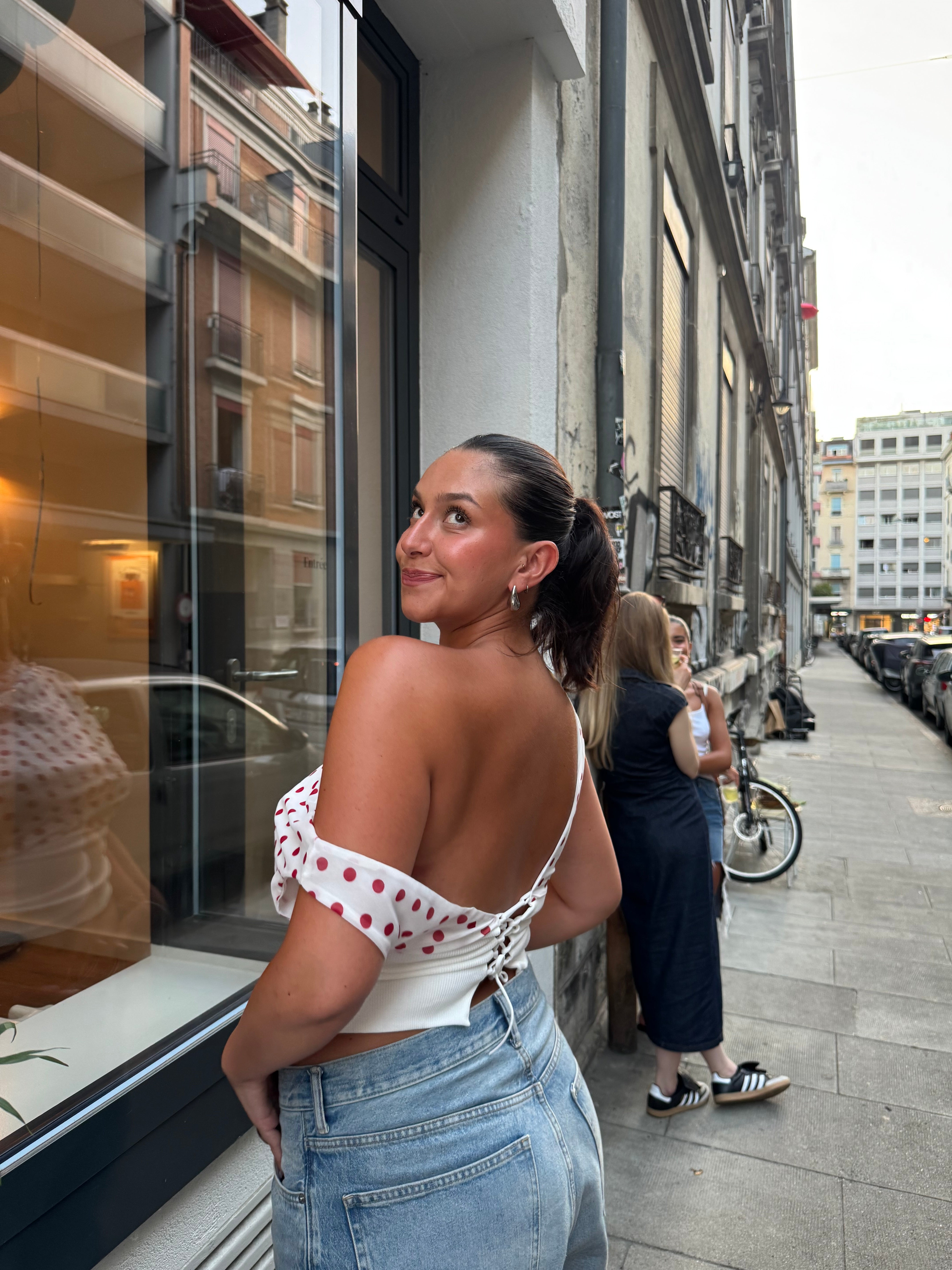 Livia Polka Dotted Top