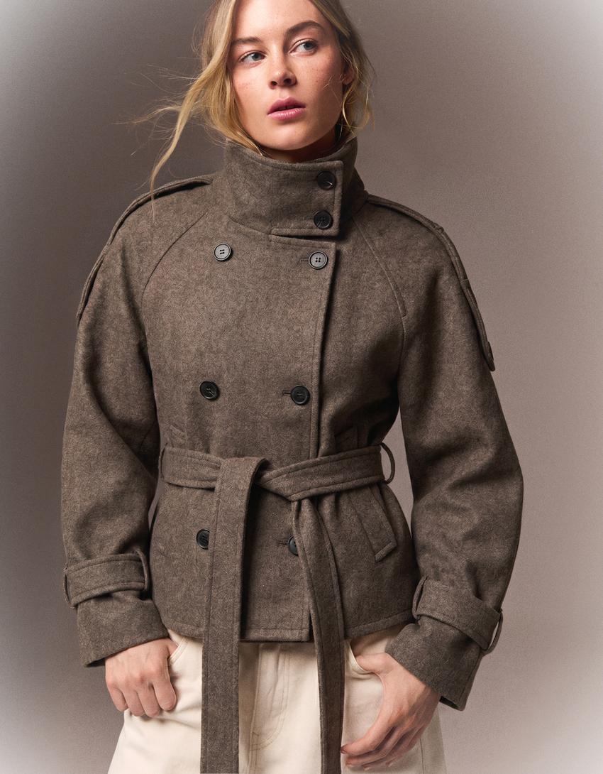 Elvéra | Funnel-Neck Trench Jacket