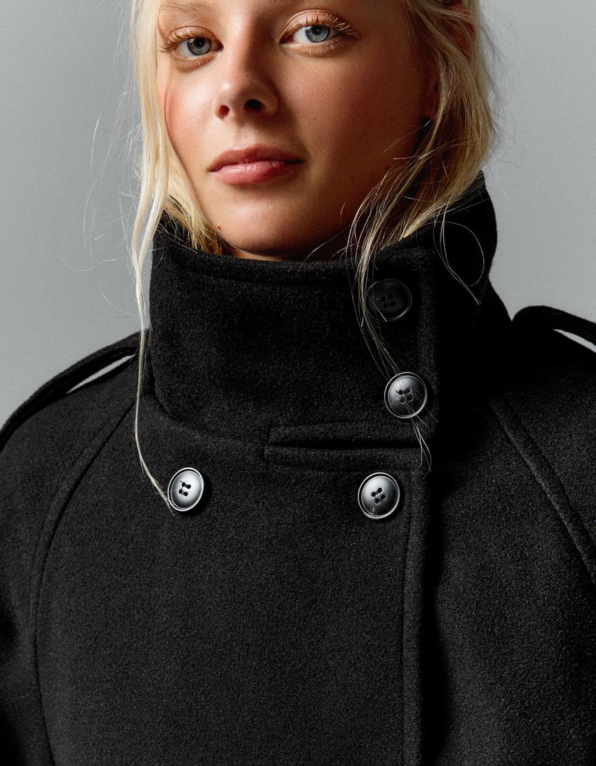 Elvéra | Funnel-Neck Trench Jacket