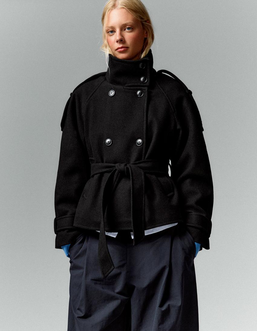 Elvéra | Funnel-Neck Trench Jacket