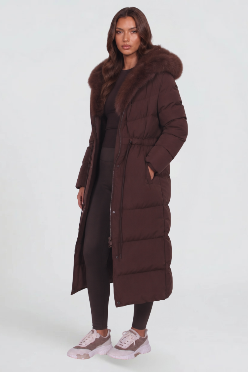Bella Fur Hooded Coat