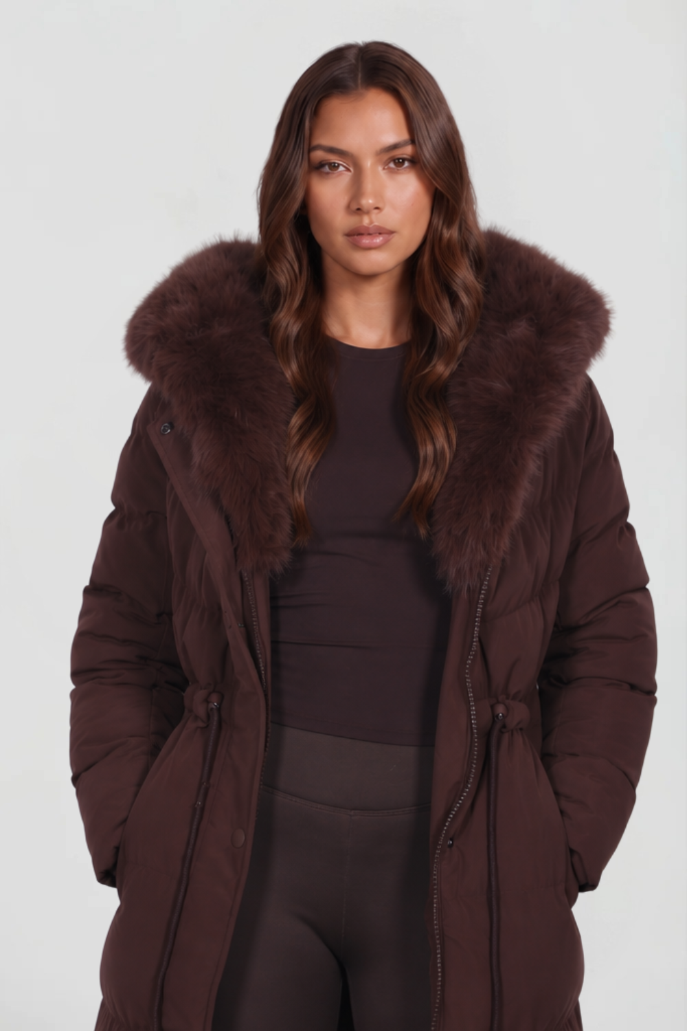 Bella Fur Hooded Coat