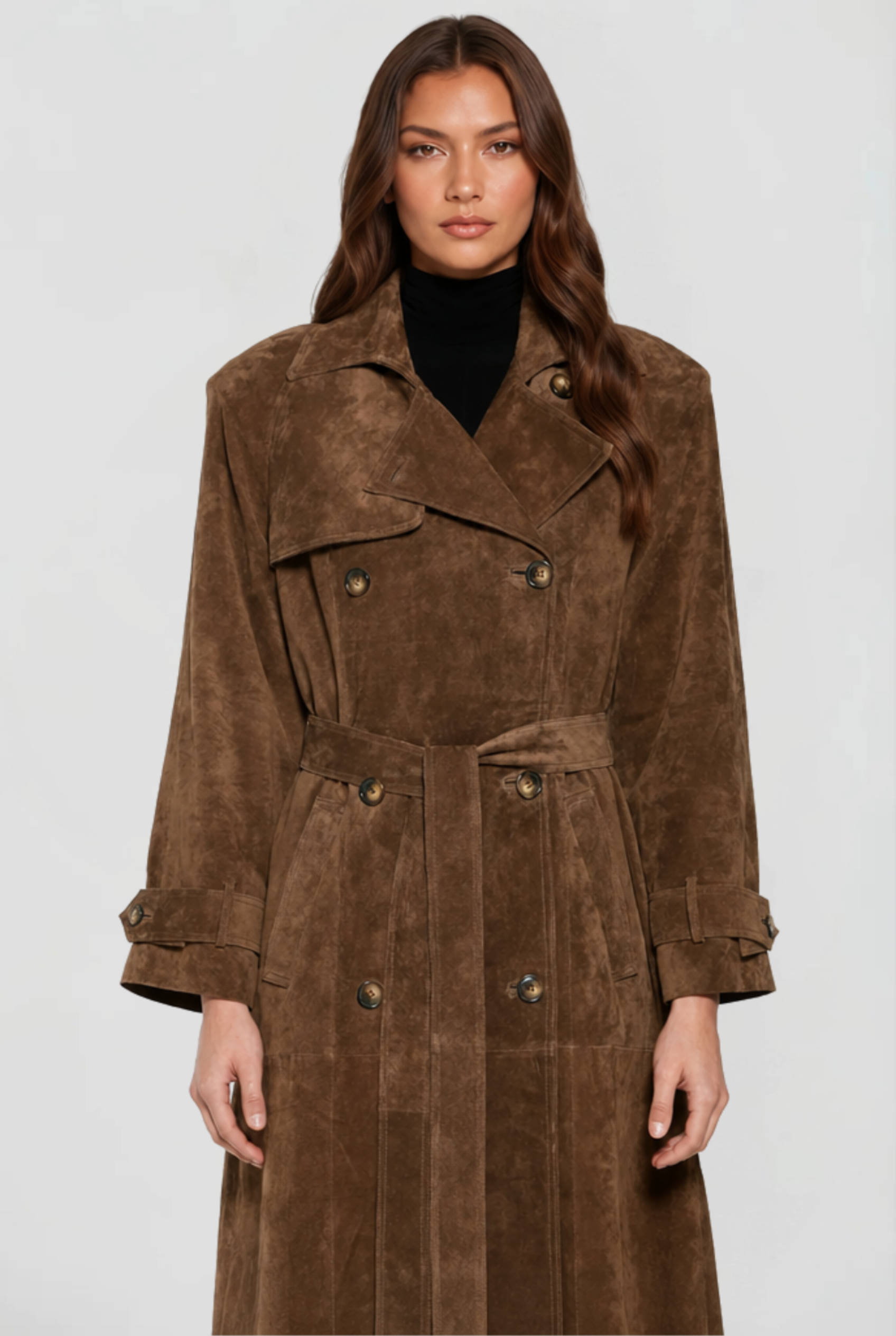 Hailey Suede Trenchcoat