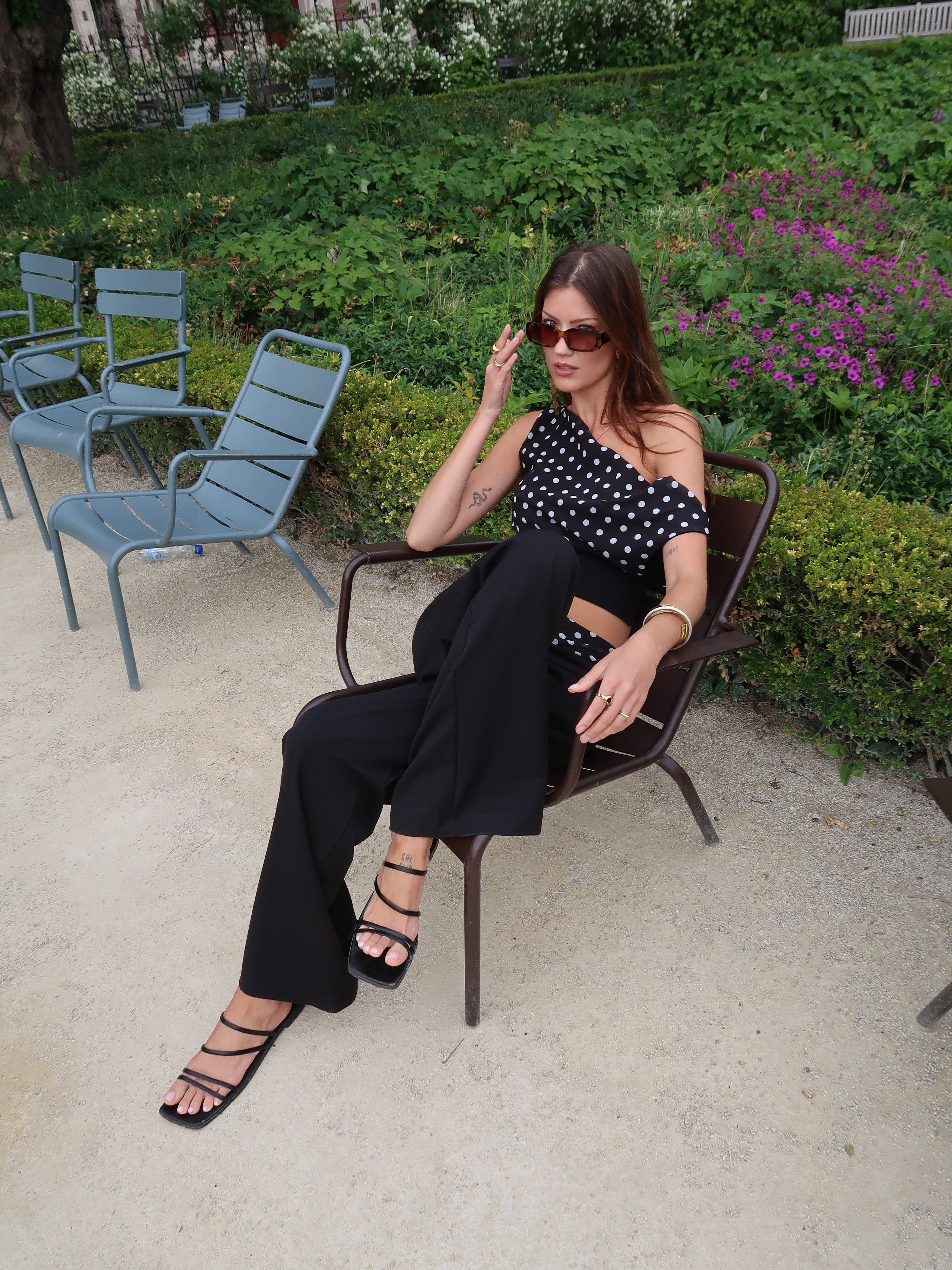 Livia Polka Dotted Top