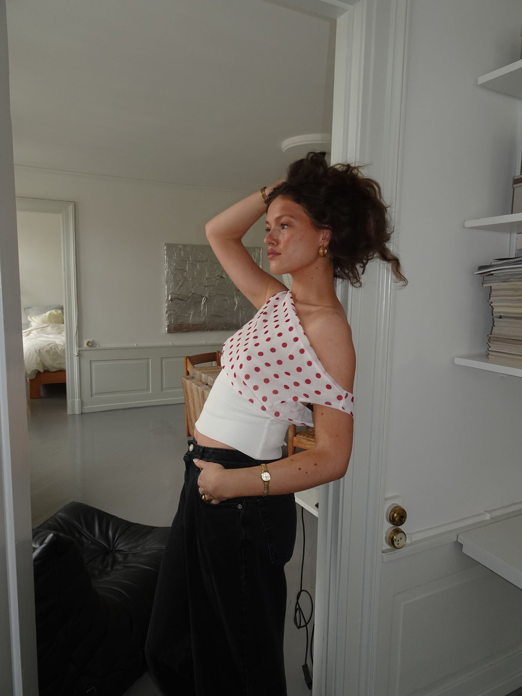 Livia Polka Dotted Top