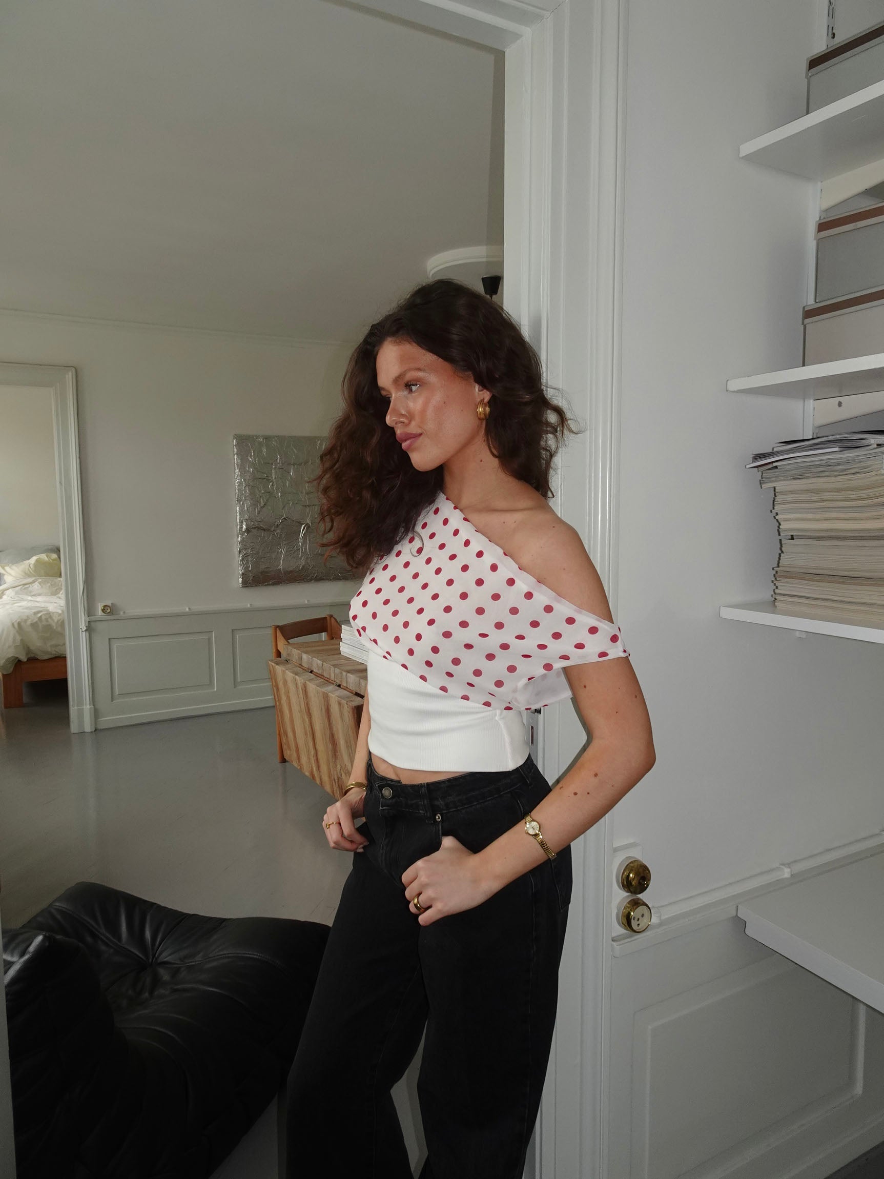 Livia Polka Dotted Top